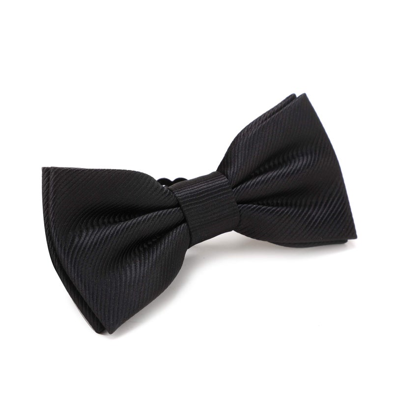 fortunatever Boys Solid Pre-tied Bow Ties,Black Adjustable Tuxedo Bowtie For Boys With Multiple Colors (11''-19'') - Image 1